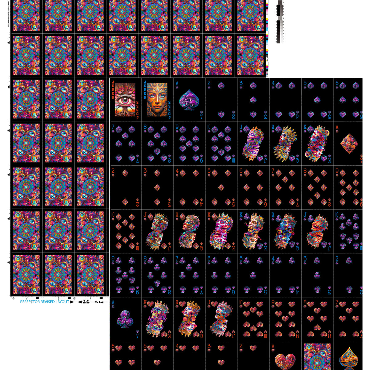 Bicycle Psychedelic Uncut Sheet – Collectible Playing Cards