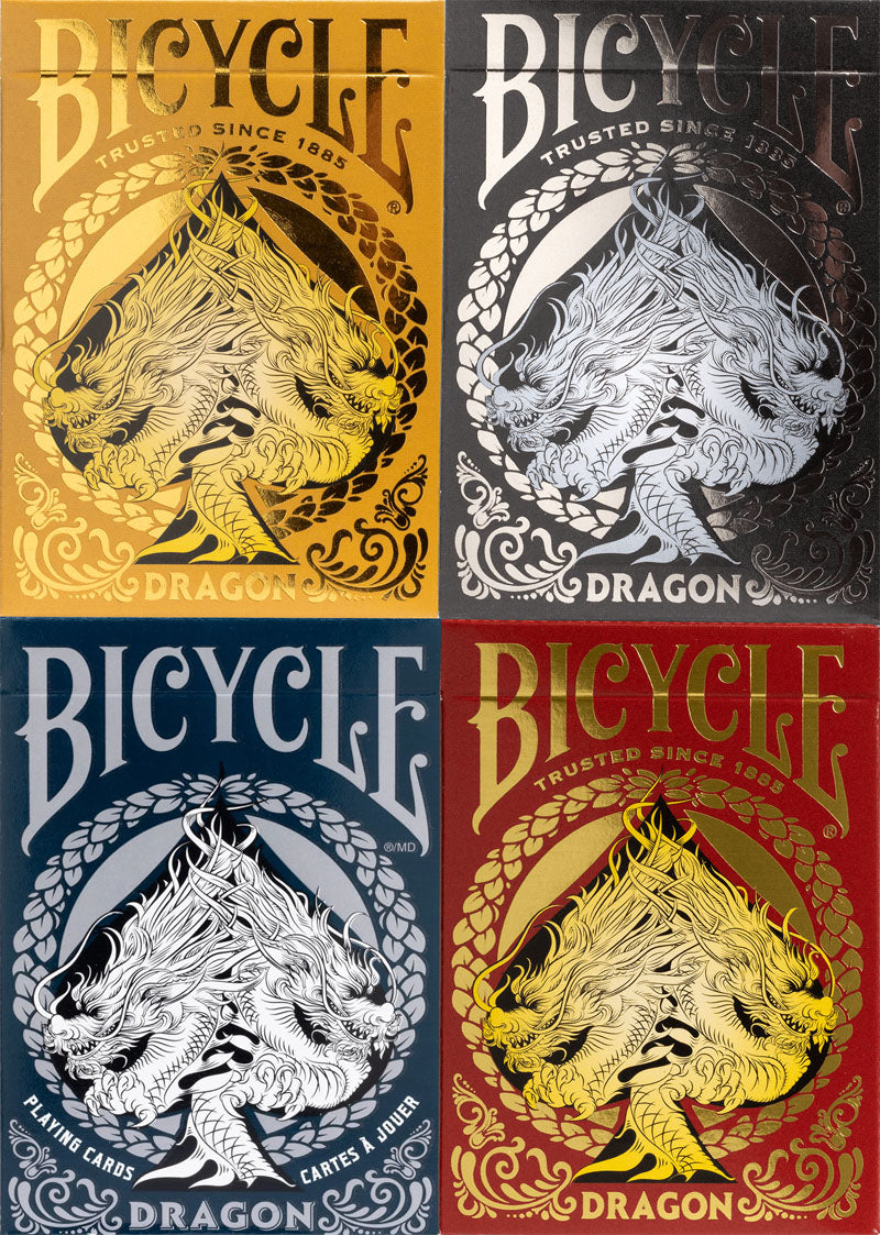 Bicycle Dragon 4 Deck Set Playing Cards