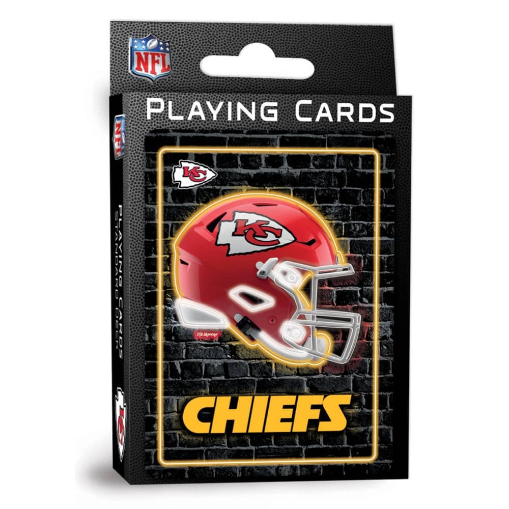 Kansas City Chiefs Neon-Styled Playing Cards - 54 Card Deck