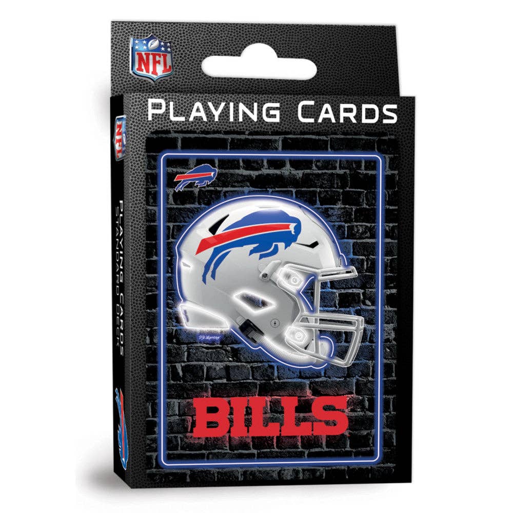 Buffalo Bills Neon-Styled Playing Cards - 54 Card Deck