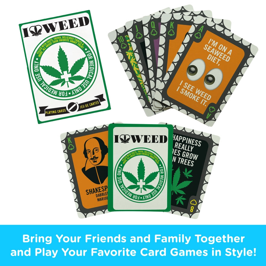 I Heart Weed Playing Cards