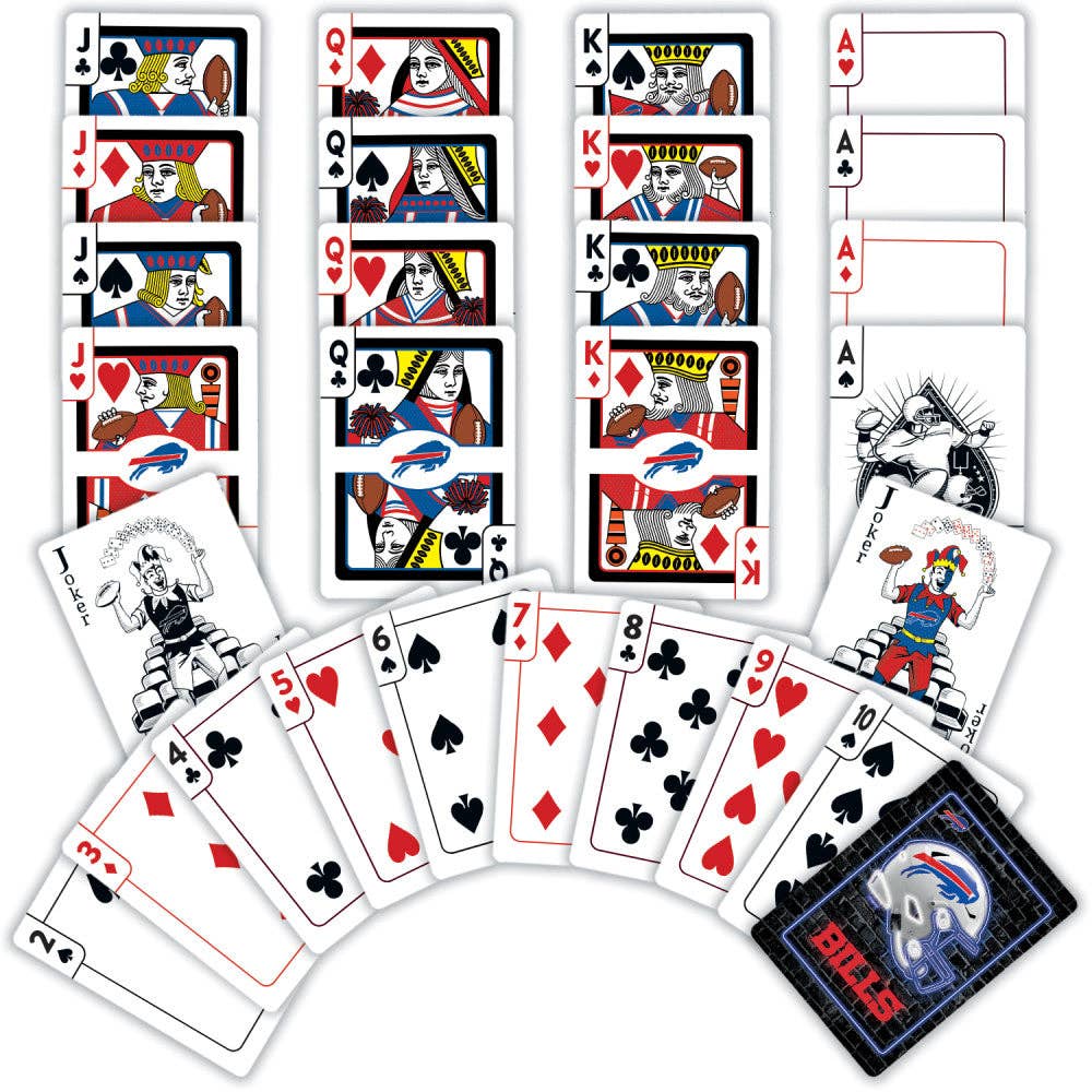 Buffalo Bills Neon-Styled Playing Cards - 54 Card Deck