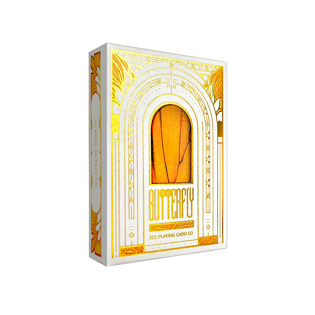 Amber Golden Morpho Playing Cards