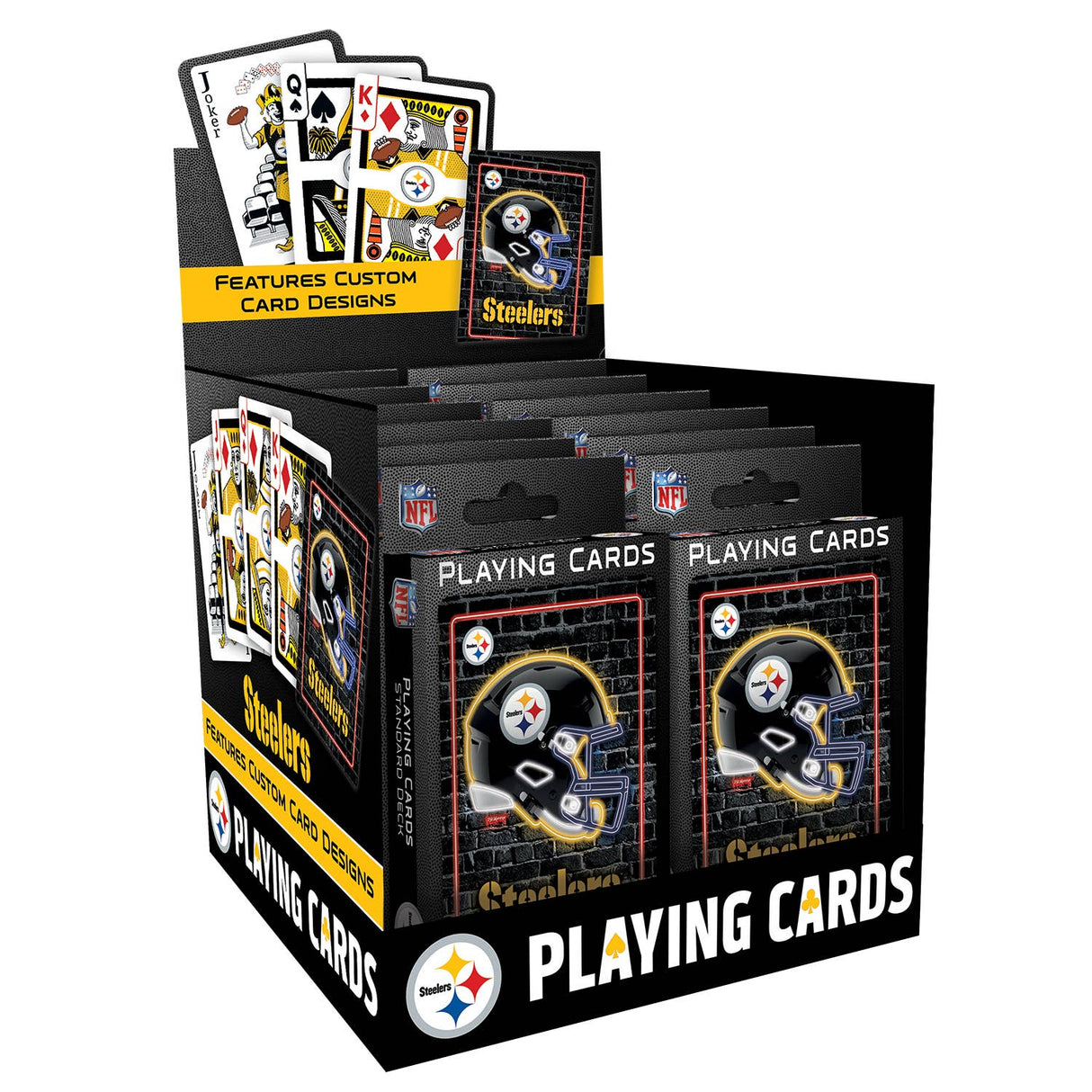 Pittsburgh Steelers Neon-Styled Playing Cards - 54 Card Deck