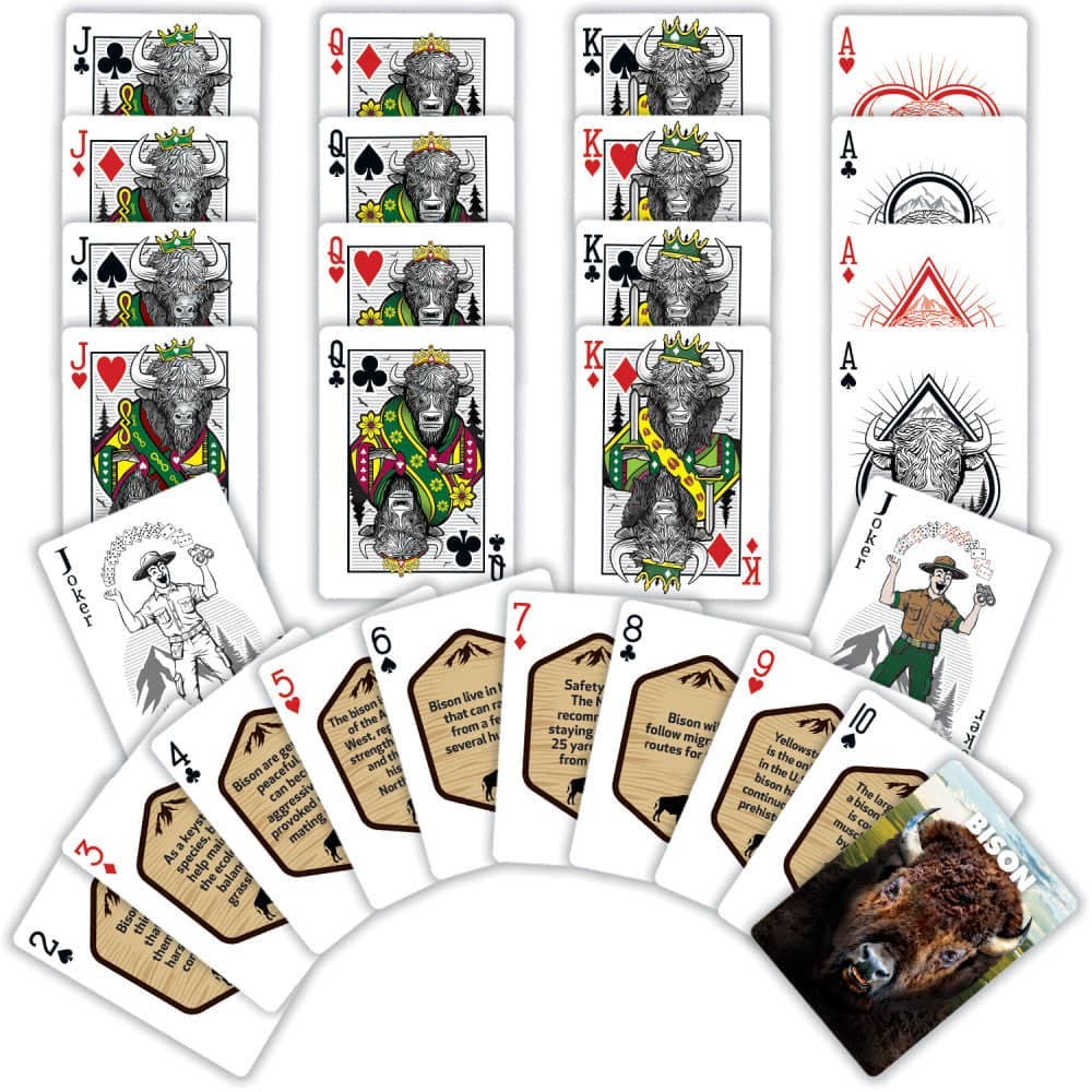 Bison Playing Cards - 54 Card Deck