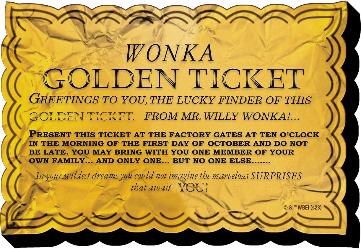 Willy Wonka Golden Ticket Funky Chunky Magnet – Collectible Playing Cards for Willy Wonka Golden Ticket Free Printable