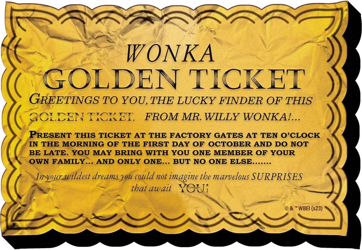 Willy Wonka Golden Ticket Funky Chunky Magnet