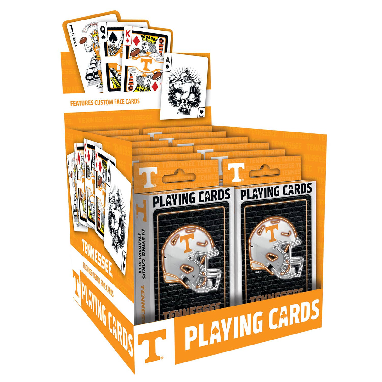 Tennessee Volunteers Neon-Styled Playing Cards - 54 Card Deck