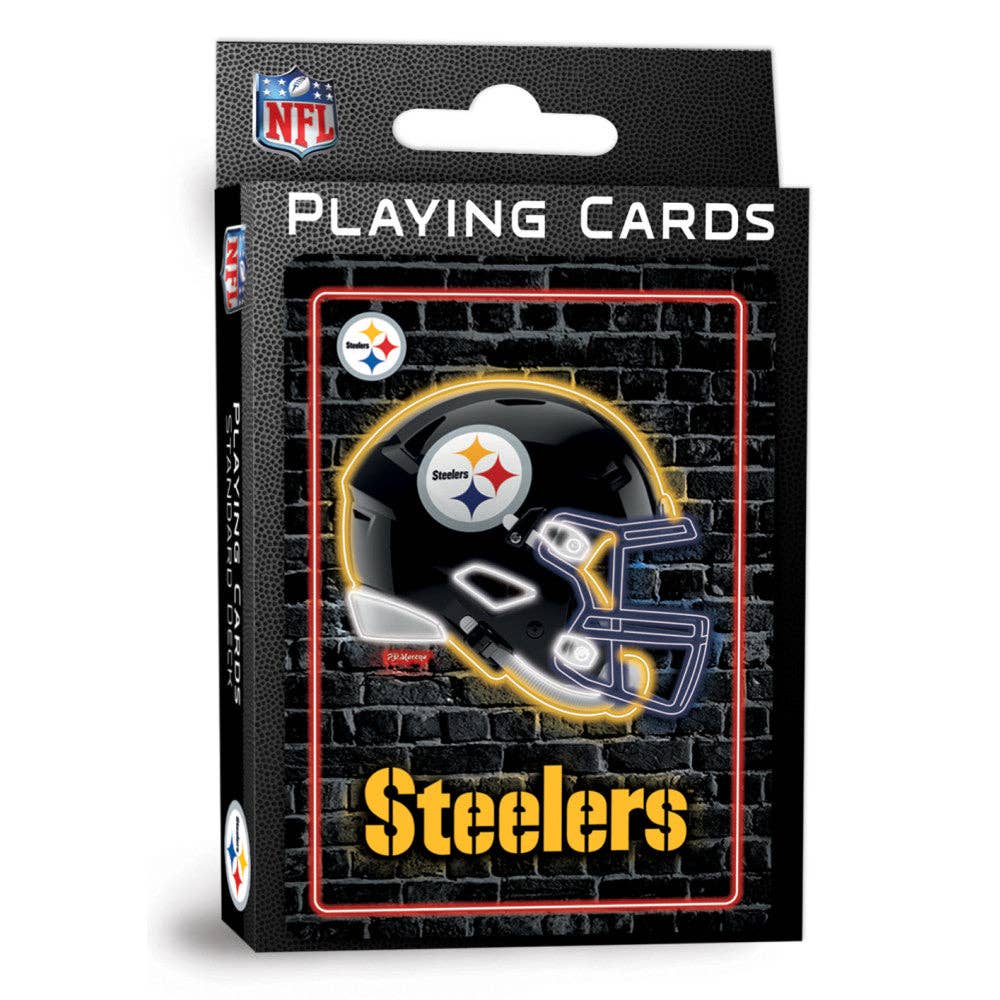 Pittsburgh Steelers Neon-Styled Playing Cards - 54 Card Deck
