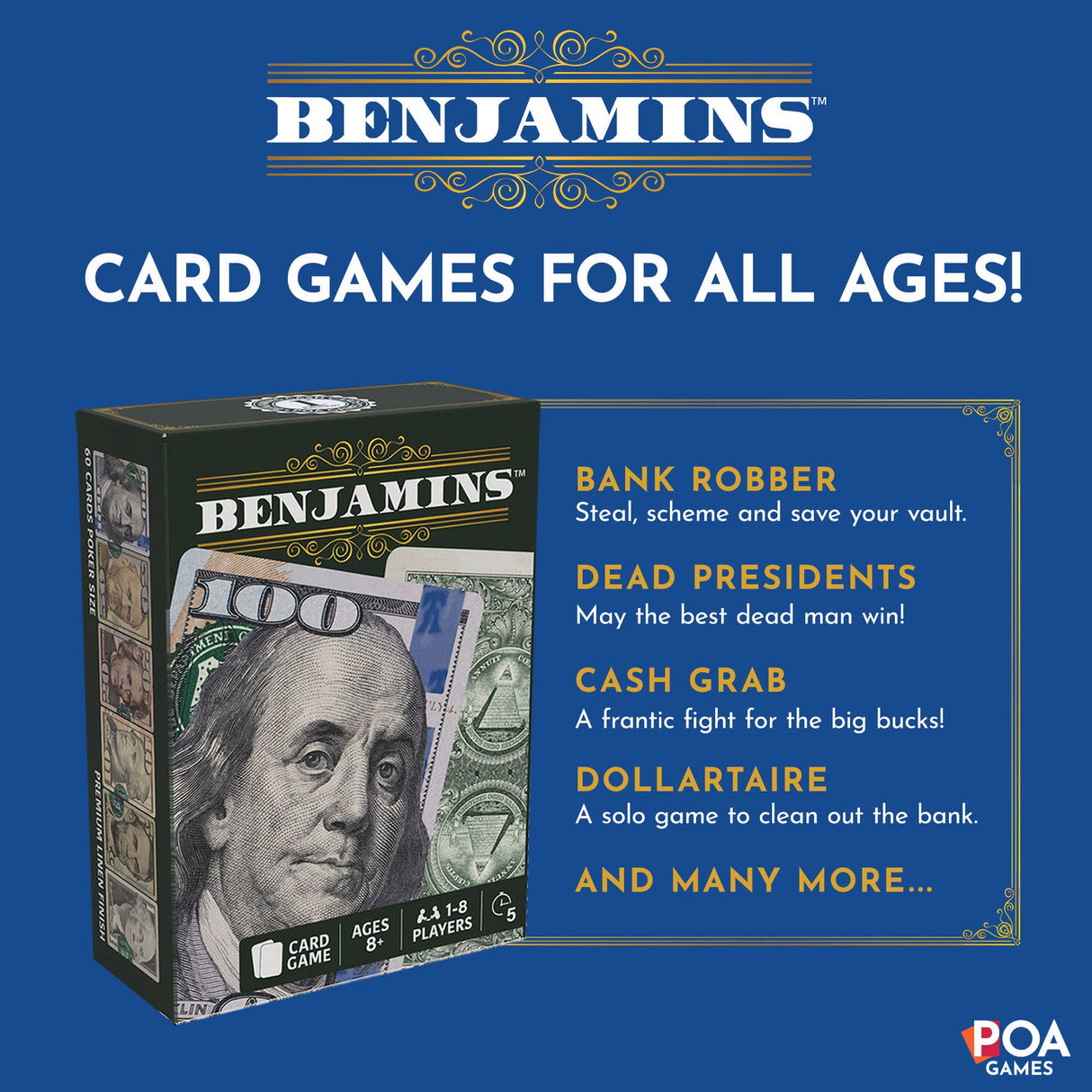Benjamins Cash Cards Playing Cards