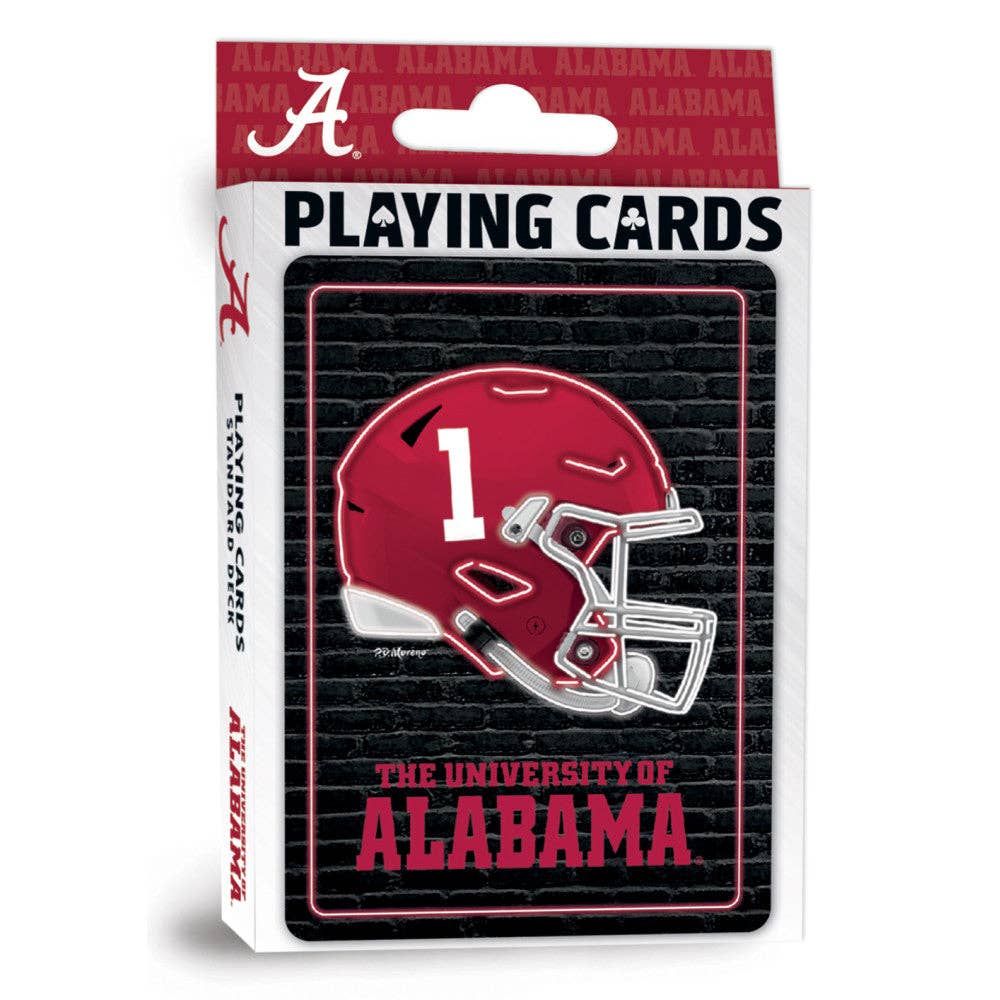 Alabama Crimson Tide Neon-Styled Playing Cards - 54 Card Deck