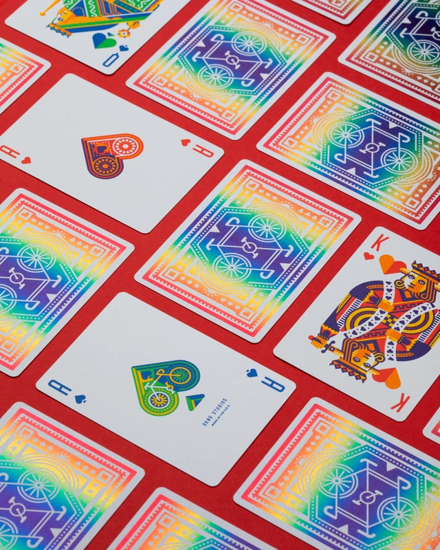 Dkng Rainbow Wheels Playing Cards