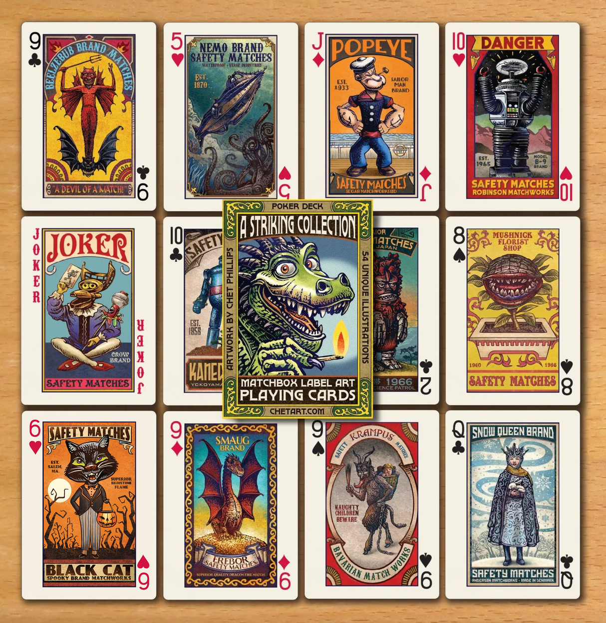 A Striking Collection: Matchbox Label Playing Cards