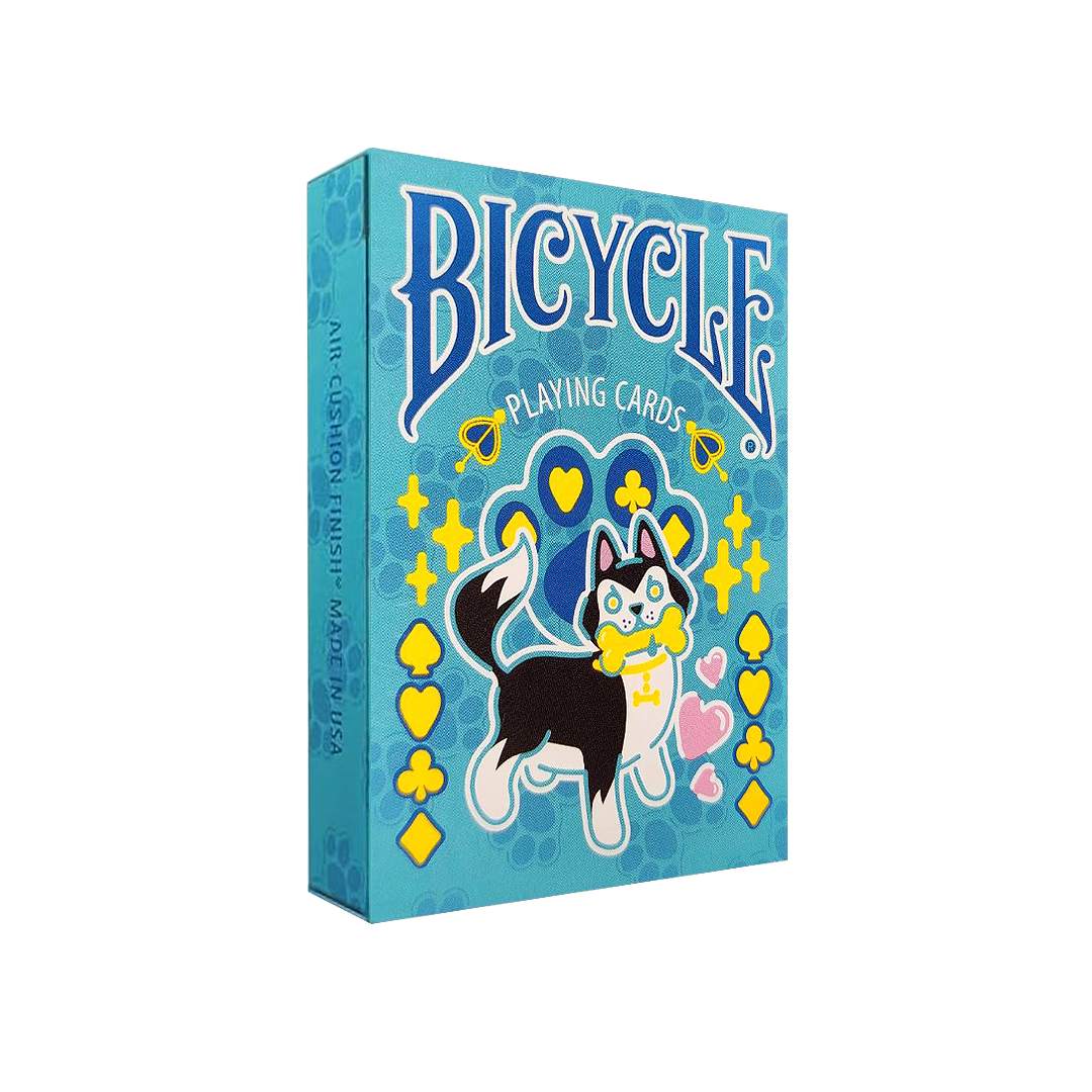 Naipes para perros en bicicleta (azul)