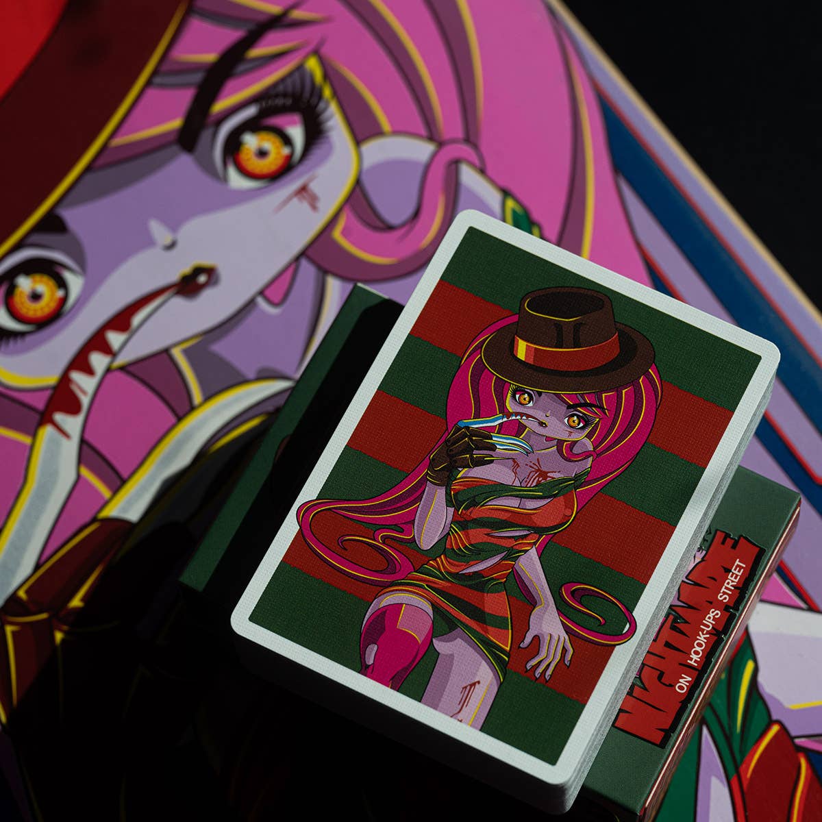 NIGHTMARE ON HOOKUPS STREET SKATEBOARD  PLAYING CARDS
