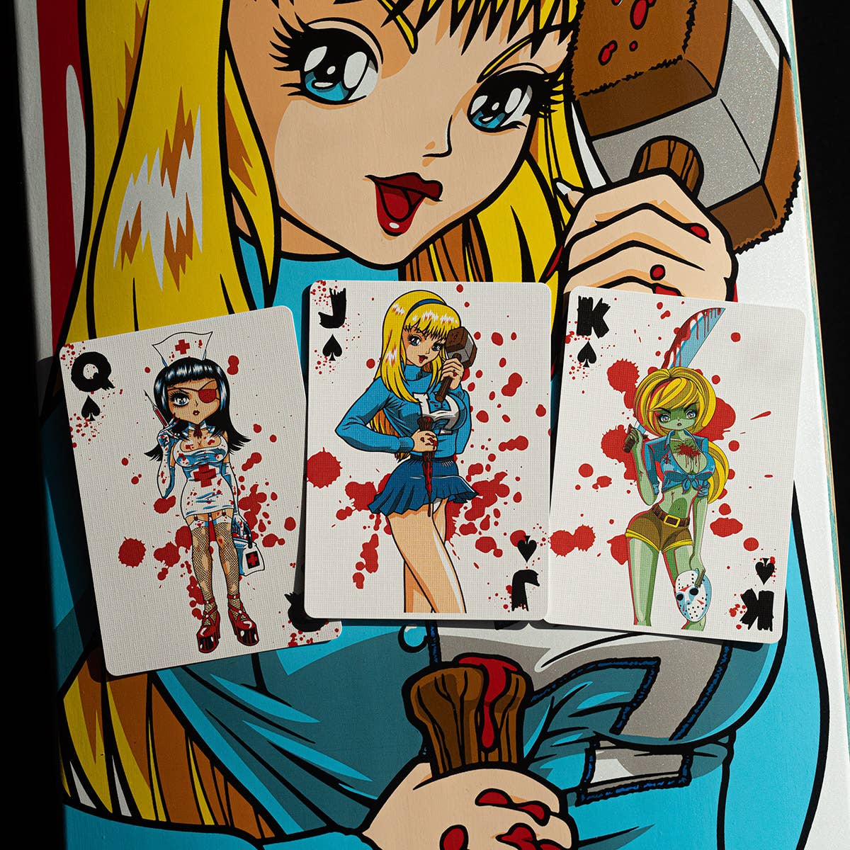 NIGHTMARE ON HOOKUPS STREET SKATEBOARD  PLAYING CARDS