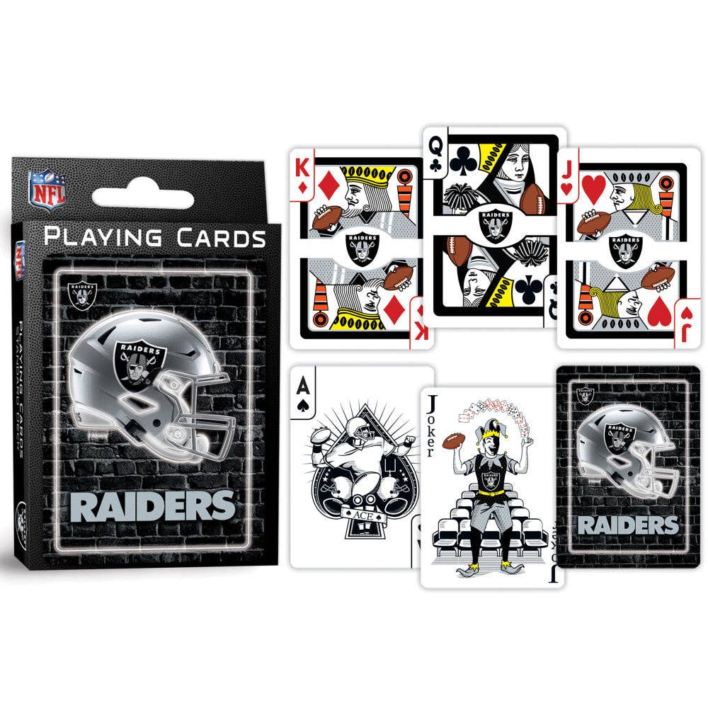 Las Vegas Raiders Neon-Styled Playing Cards - 54 Card Deck