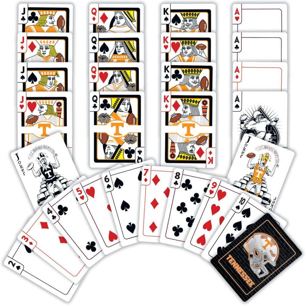 Tennessee Volunteers Neon-Styled Playing Cards - 54 Card Deck