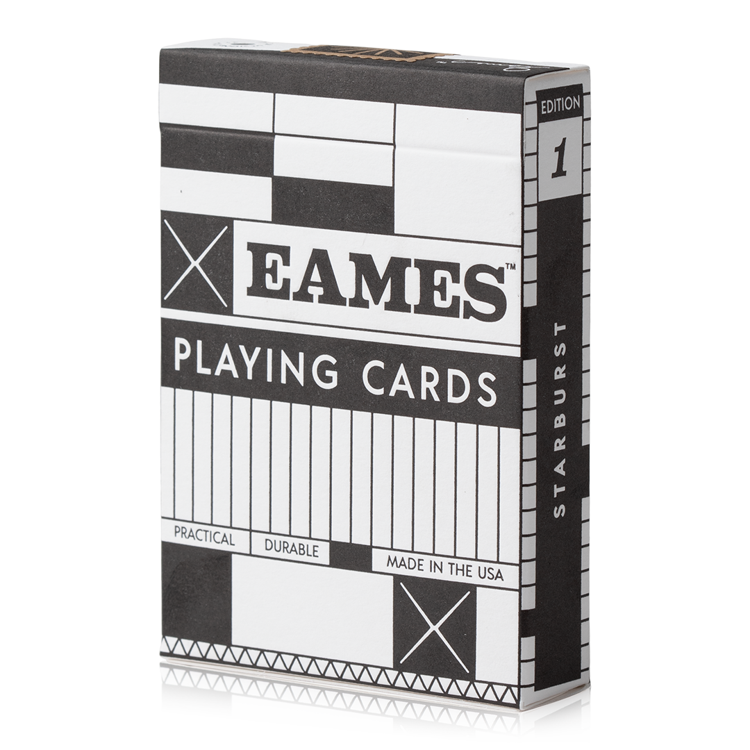 Eames "Starburst" Playing Cards, Black Edition