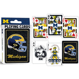 Michigan Wolverines Neon-Styled Playing Cards - 54 Card Deck