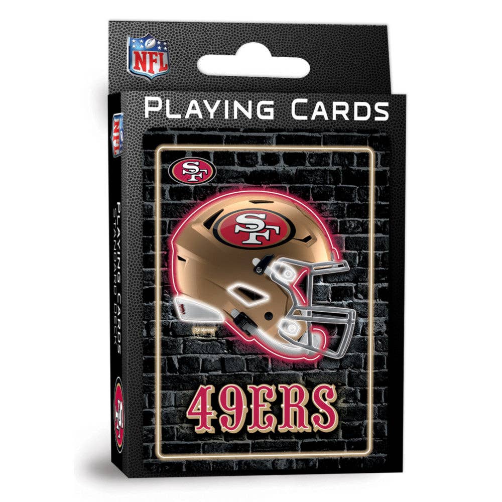 San Francisco 49ers Neon-Styled Playing Cards - 54 Card Deck