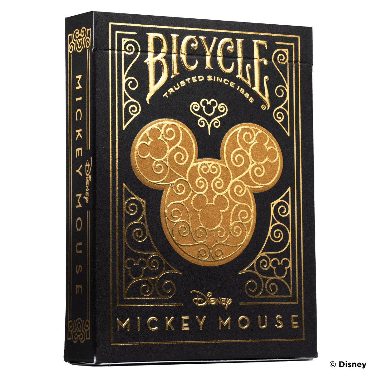 Bicycle Disney Mickey Mouse inspired Black and Gold Playing Cards