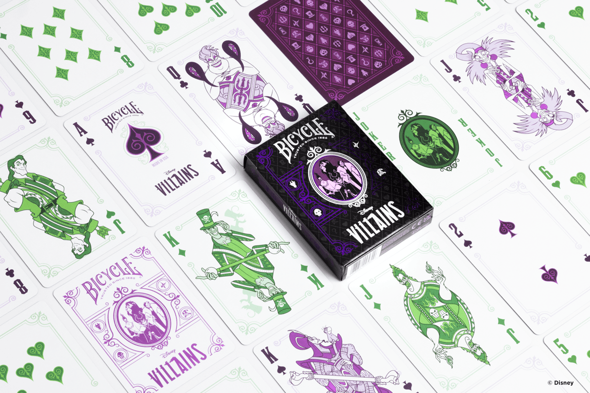 Bicycle Disney Villains Inspired Playing Cards - Purple