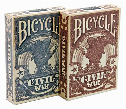 Bicycle Civil War Playing Cards by Jackson Robinson (Confederate Red)