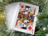 Bicycle Snowman (Green) Playing Cards - Christmas