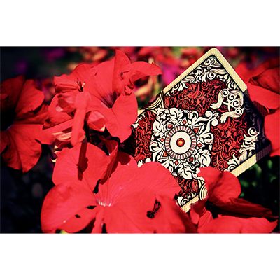 ORNATE White Edition Playing Cards (Scarlet) by HOPC