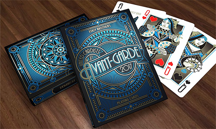 Naipes Avant-Garde United Cardists 2017 de Edgy Brothers (azul)