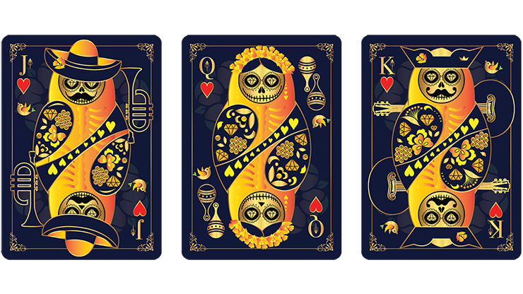 Calaveras de Azucar Blue Edition Playing Cards Printed by USPCC