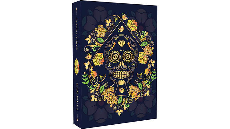 Calaveras de Azucar Blue Edition Playing Cards Printed by USPCC