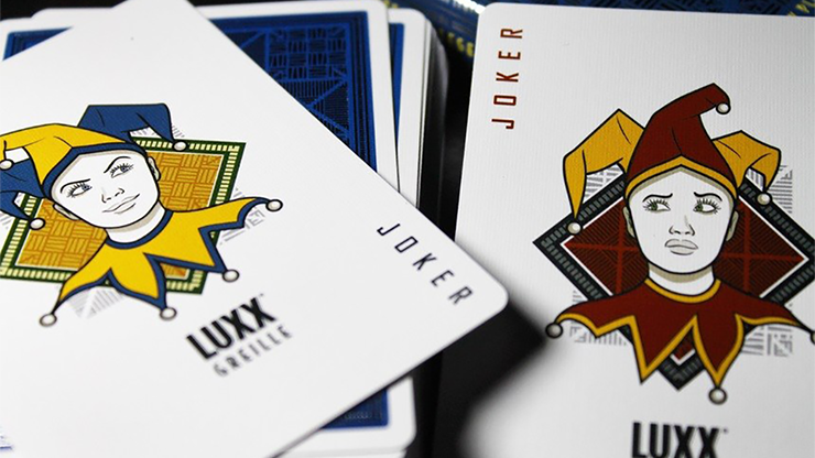 LUXX Greille (Silver/Navy) Playing Cards