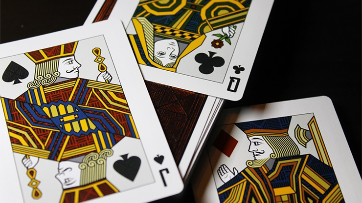 LUXX Greille (Silver/Navy) Playing Cards