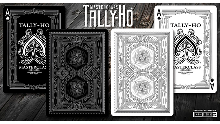 Naipes Tally-Ho Masterclass (blanco) de edición limitada