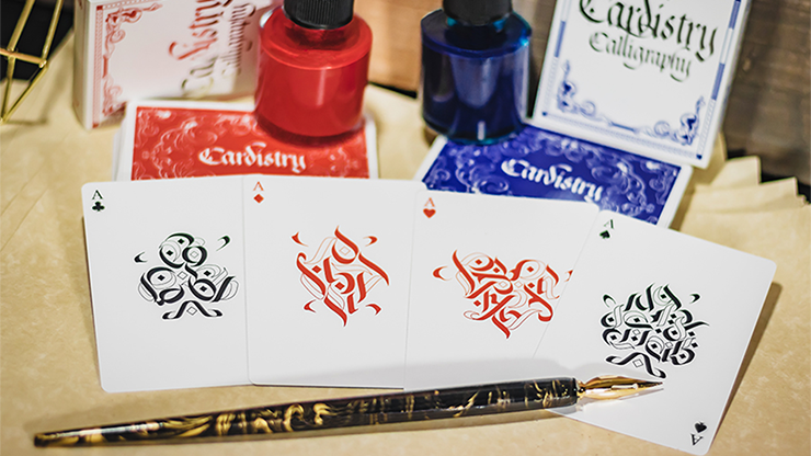 Cardistry Calligraphy (Red) Playing Cards