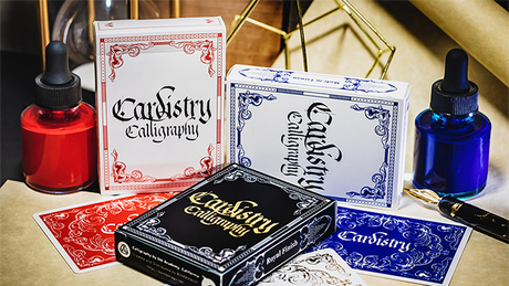 Cardistry Calligraphy (Blue) Playing Cards