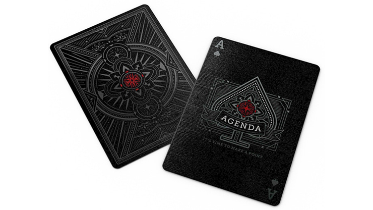 Agenda Black Playing Cards