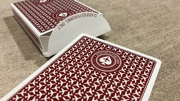 Edición Premier en rojo restringido de Jetsetter Playing Cards