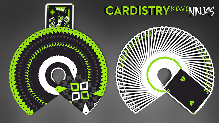 Naipes Cardistry Kiwi Ninjas (verde) de World Card Experts