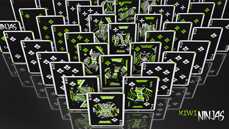 Cardistry Kiwi Ninjas (Green) Playing Cards by World Card Experts