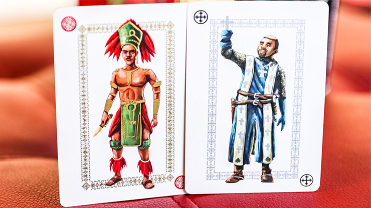 Ancient Warriors (Red) Playing Cards