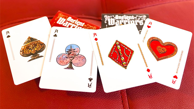 Ancient Warriors (Red) Playing Cards