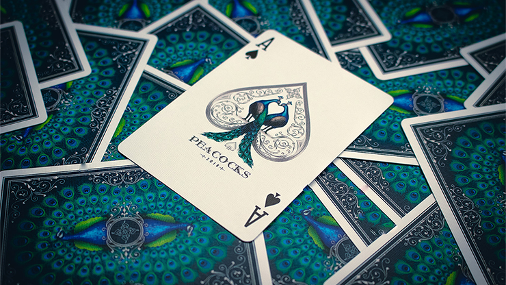 Limited Edition Peacocks Playing Cards by Rocsana Thompson