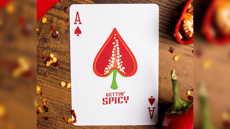 Gettin Spicy -Chili Pepper Playing Cards by OPC