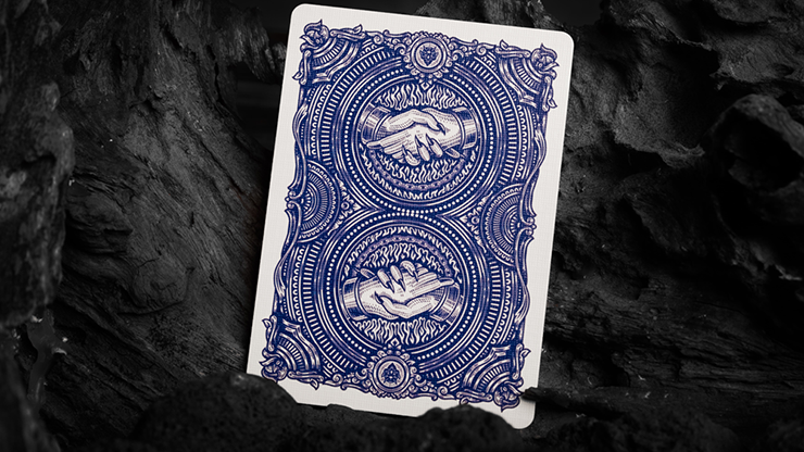 Naipes UV Deal with the Devil (azul cobalto) de Darkside Playing Card Co 