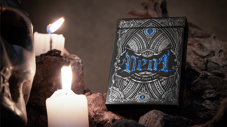 Naipes UV Deal with the Devil (azul cobalto) de Darkside Playing Card Co 