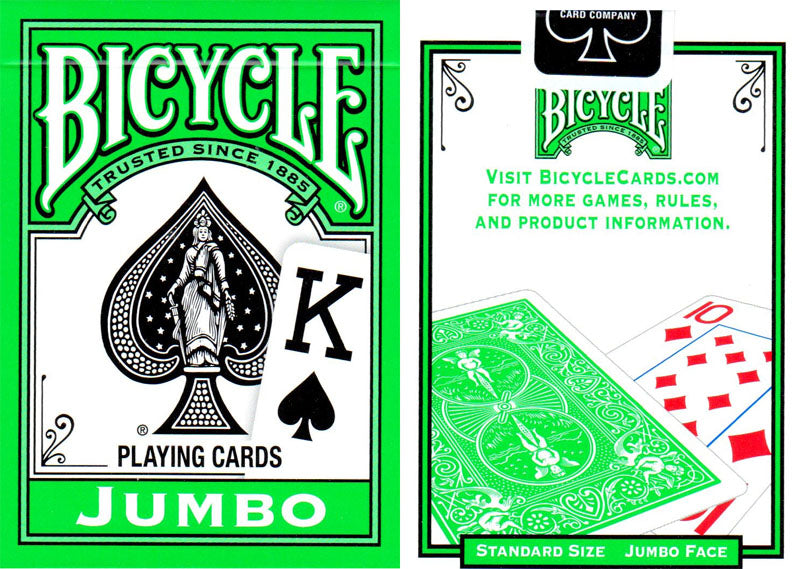 Bicycle Green Jumbo Index Playing Cards