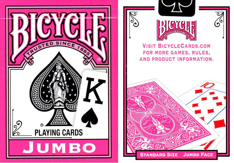 Bicycle Pink Jumbo Index Playing Cards